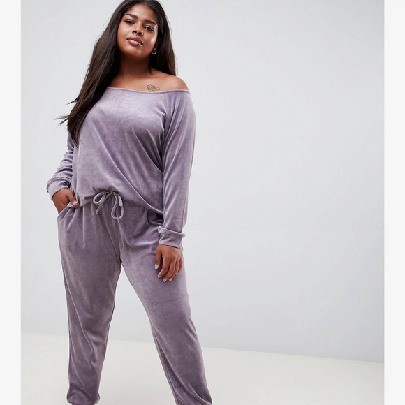 ASOS Curve Other - Longe Velour jogger set